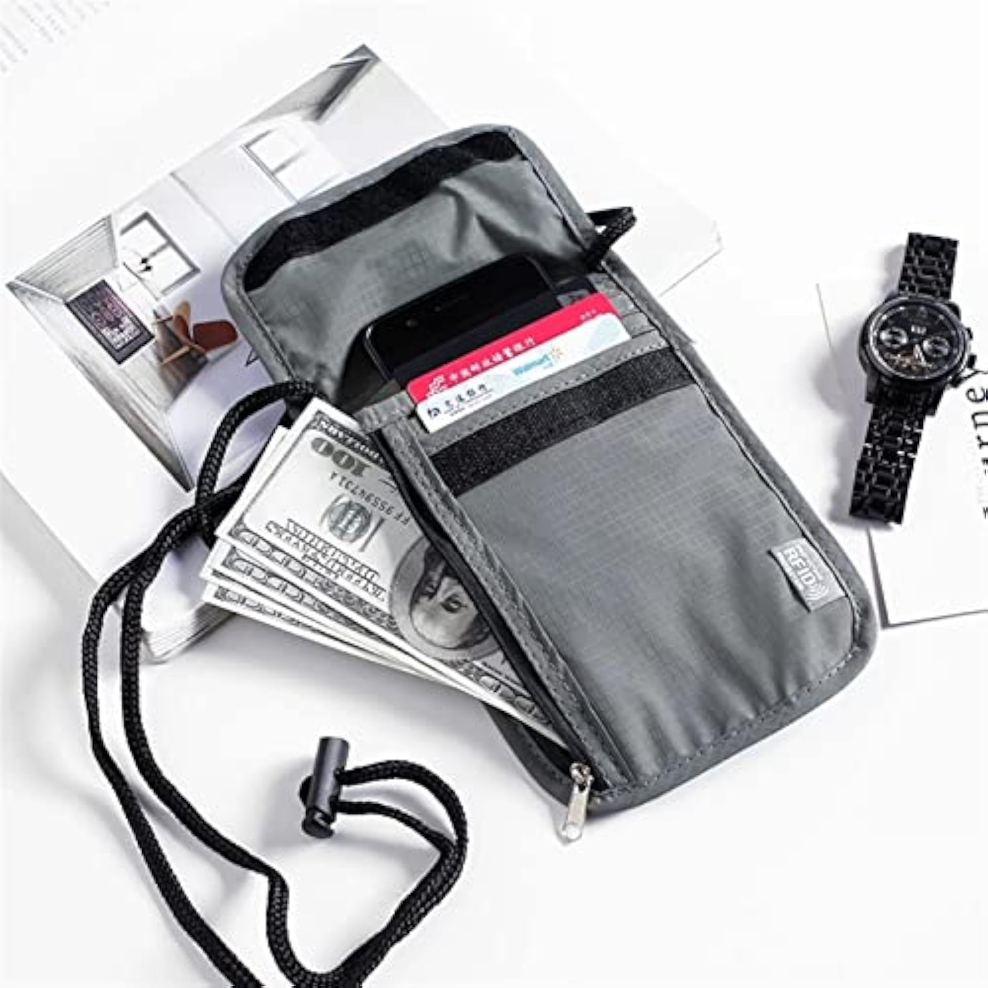 Waterproof Nylon Anti-Theft Travel Neck Pouch